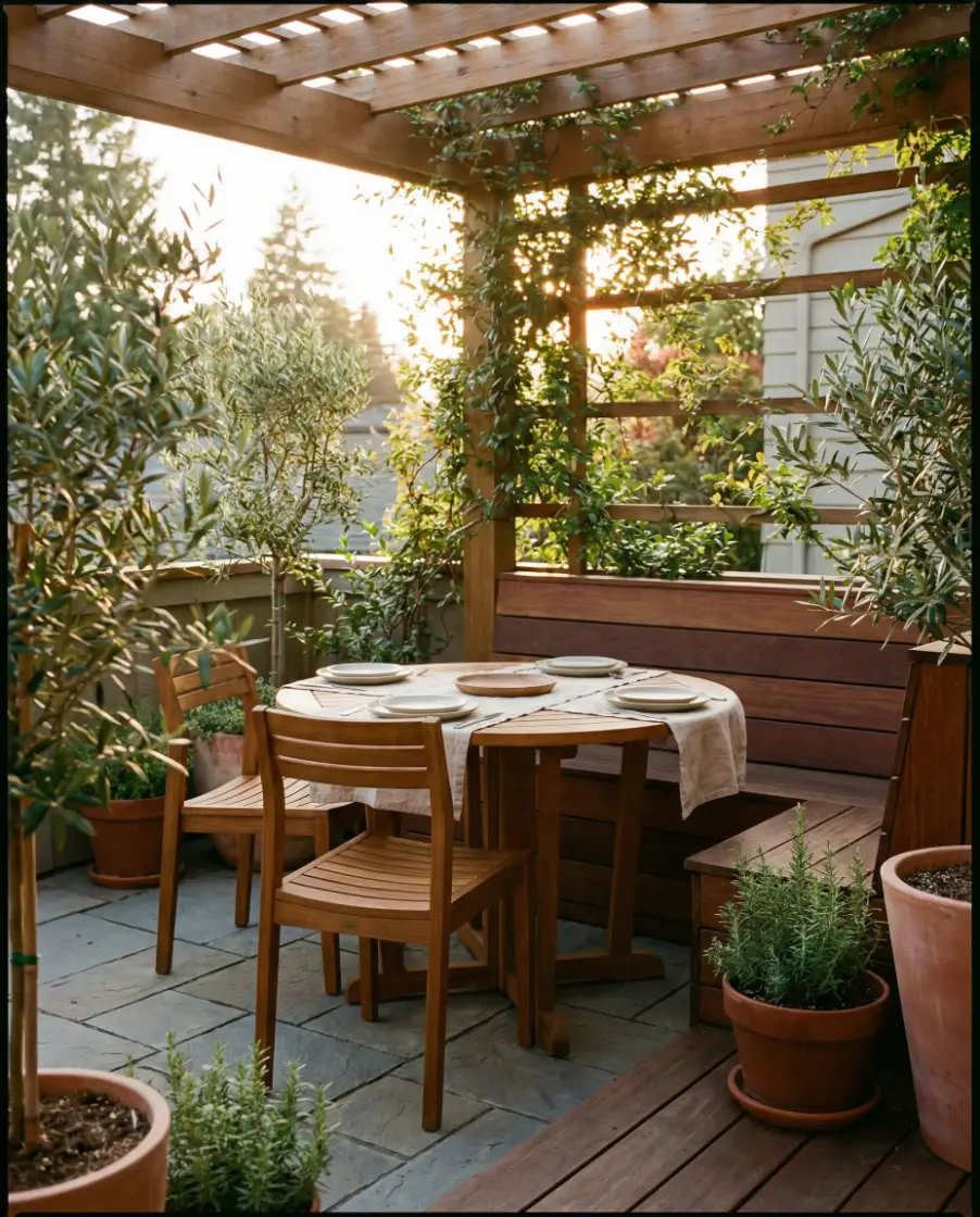 Compact Outdoor Dining Nook 1