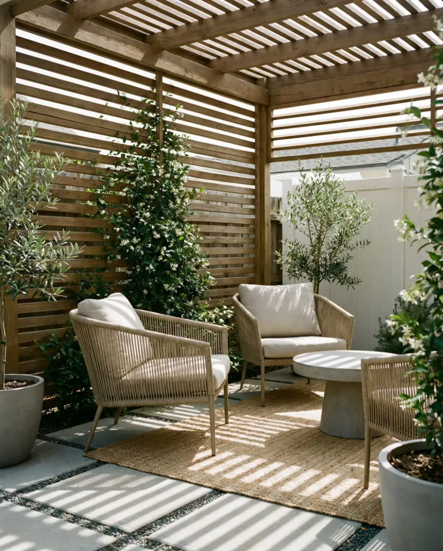 Compact Privacy Pergola Corner 1