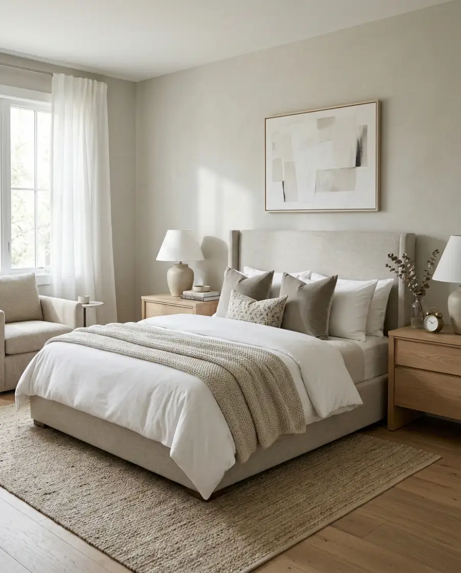 Contemporary Elegant Neutral Bedroom 1