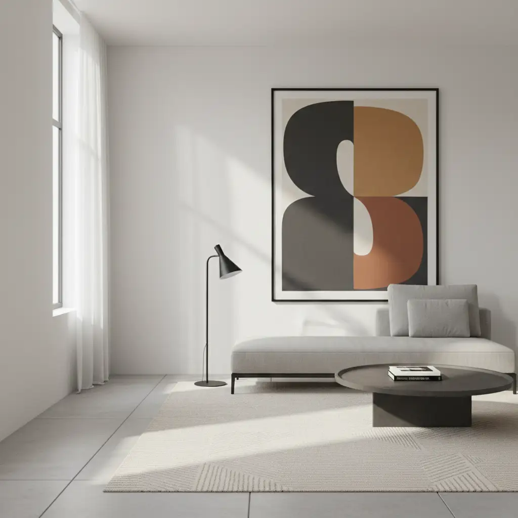 Contemporary Minimal With Statement Art 1