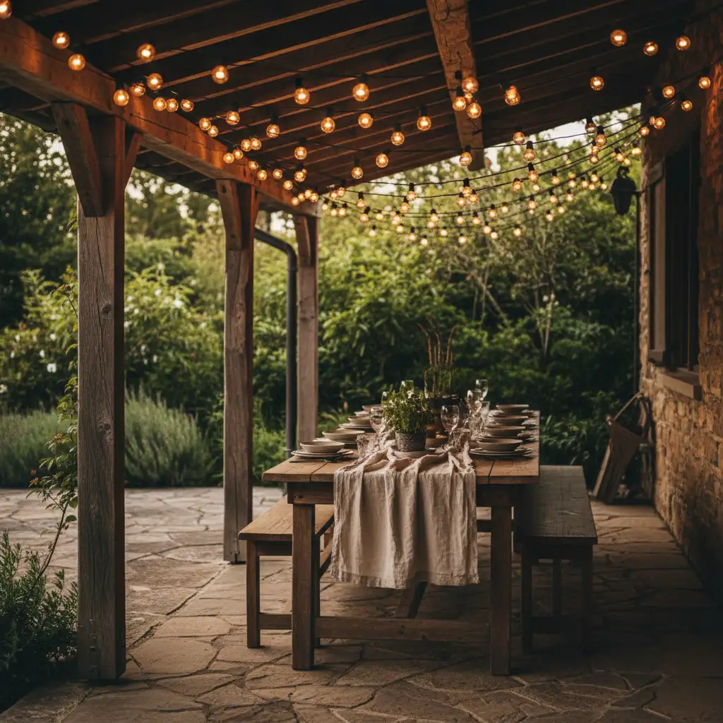 Covered Rustic Dining Patio 2