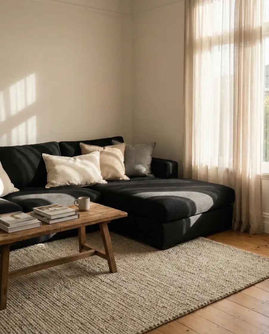 Cozy Black Sofa Corners 1
