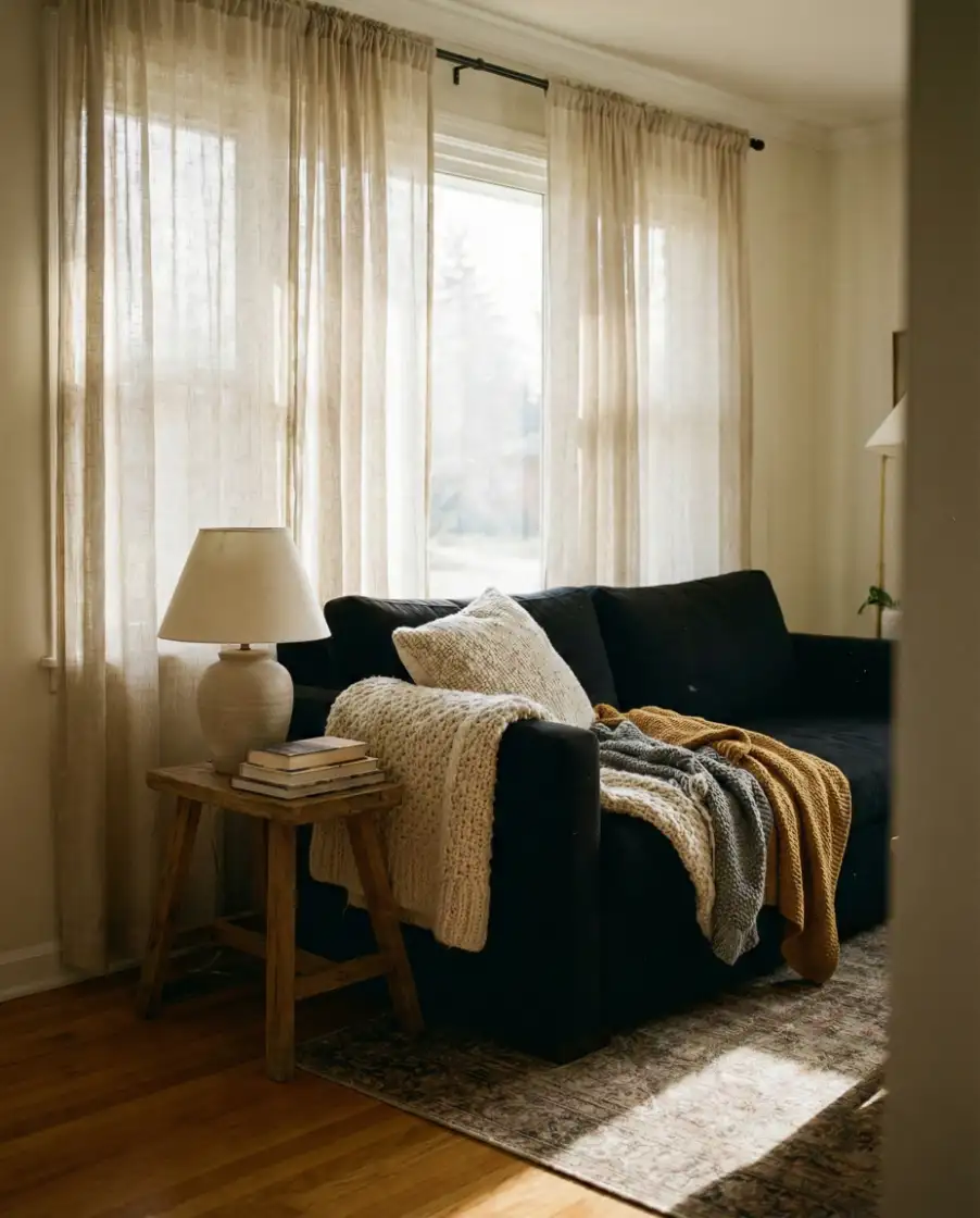 Cozy Black Sofa Corners 2