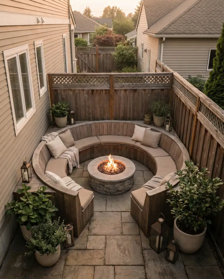 Cozy Firepit Corner for Small Yards 2
