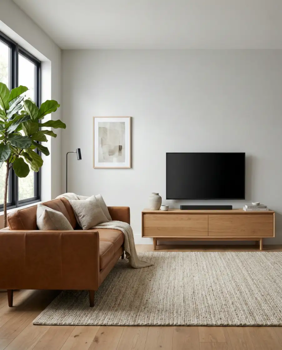 Cozy Media Wall with TV Stand 1