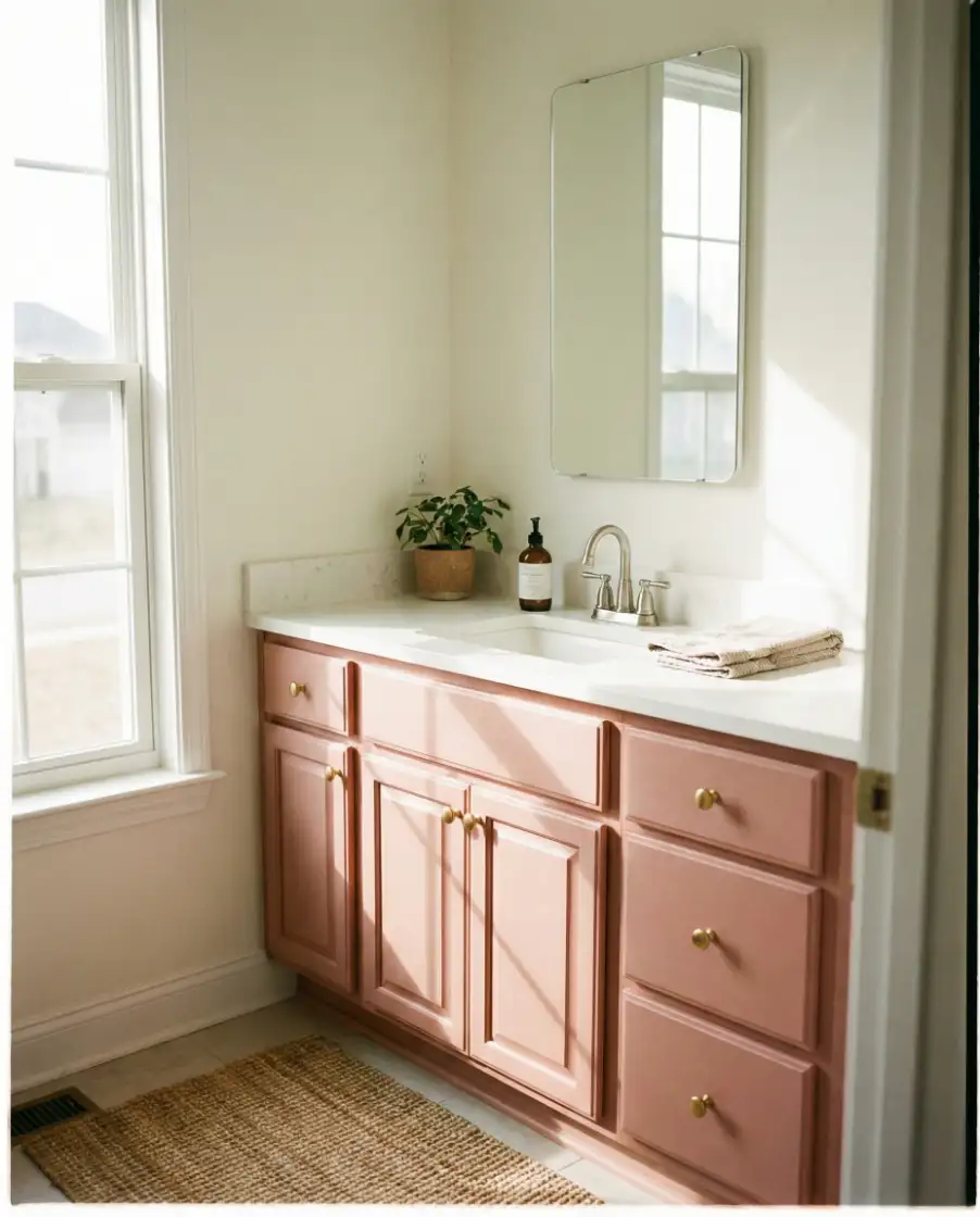 Cute Pink DIY Vanity Update 1