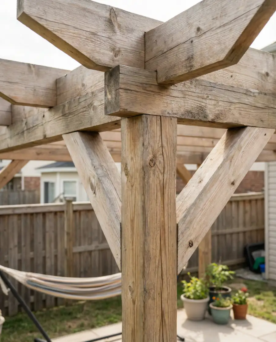 DIY Budget-Friendly Half Pergola 2