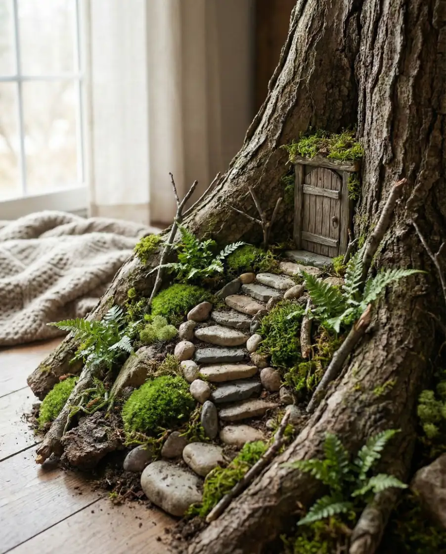 DIY Fairy Garden Around a Tree 2
