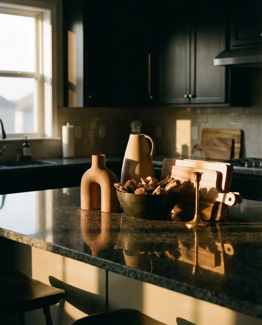 Dark and Elegant Countertop Layers 1