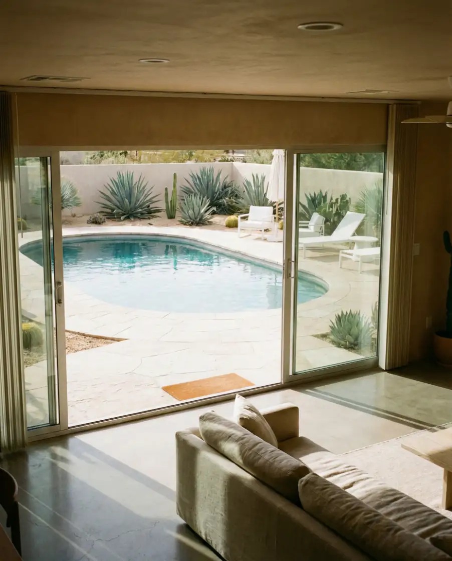 Desert-Modern Oval Pool in Arizona 1