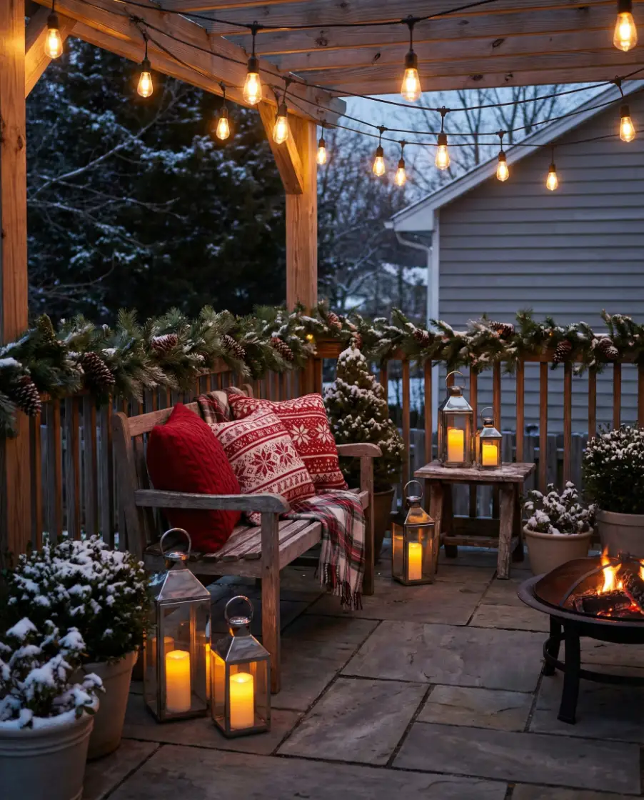 Dollar Store Holiday Patio 1