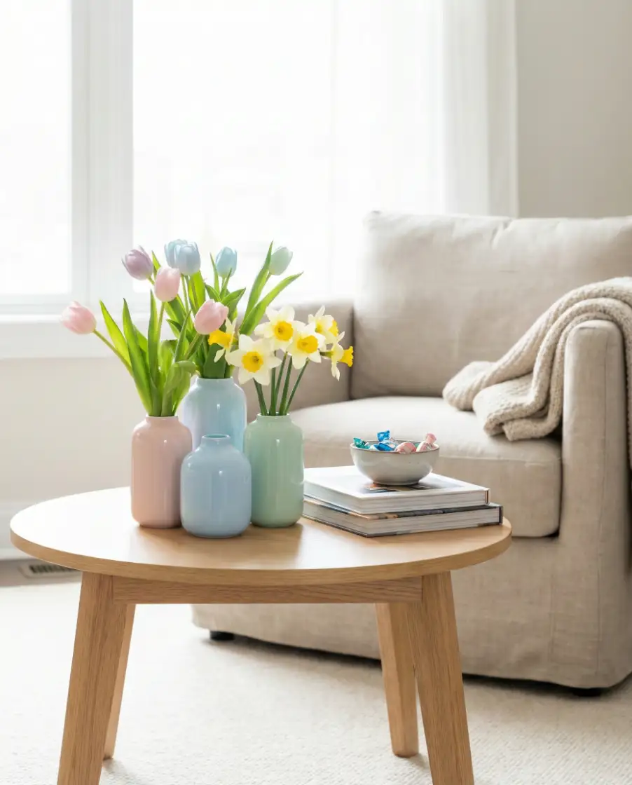 Easter Pastels on a Small Round Table 2