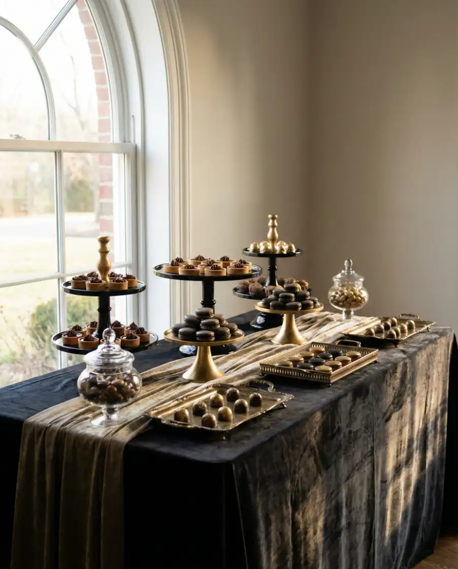 Elegant Black and Gold Celebration Table 1
