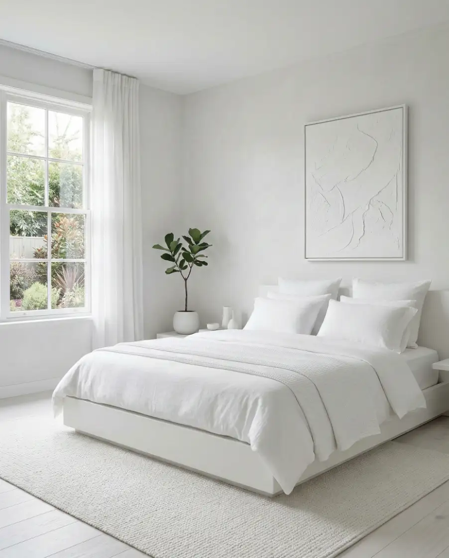 Elegant Contemporary White Bedroom 2