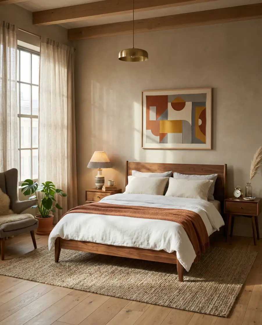 Elegant Mid-Century Minimal Bedroom 2