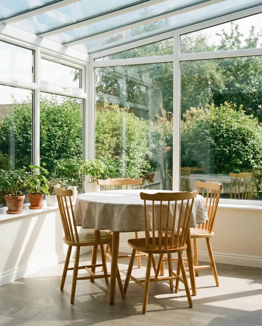 Enclosed Sunroom with Dining Nook 1