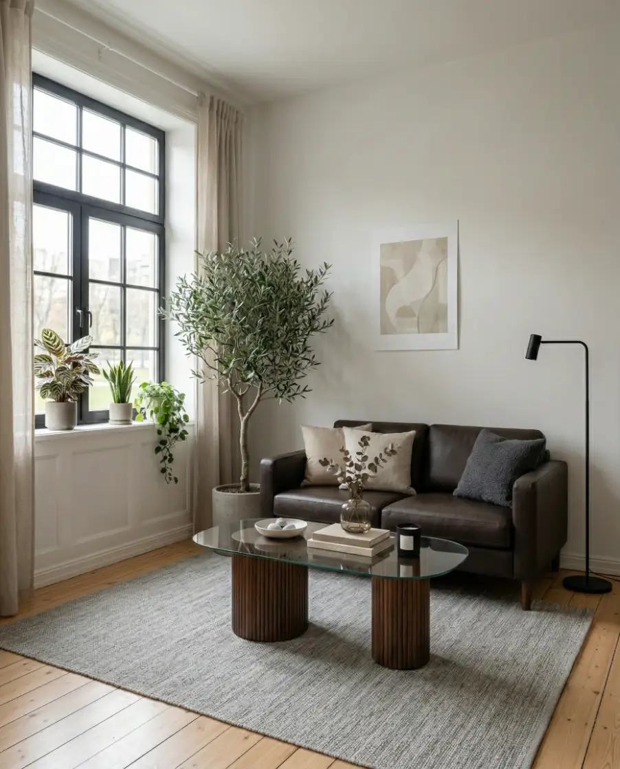 Espresso Elegance with Grey Accents 1