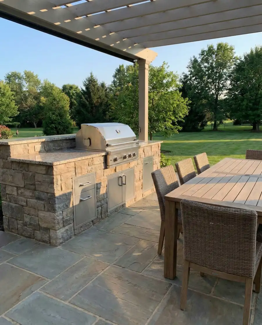 Extended Patio with Outdoor Kitchen 2