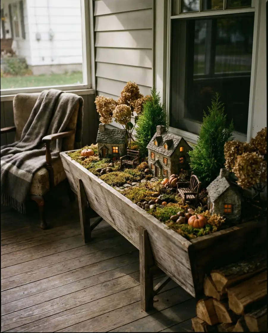 Fairy Garden Built into a Backyard Slope 2