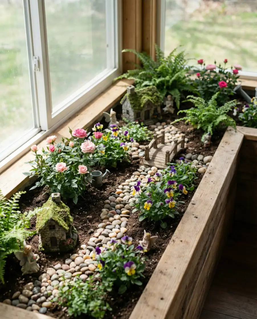 Fairy Garden Flower Bed Feature 1