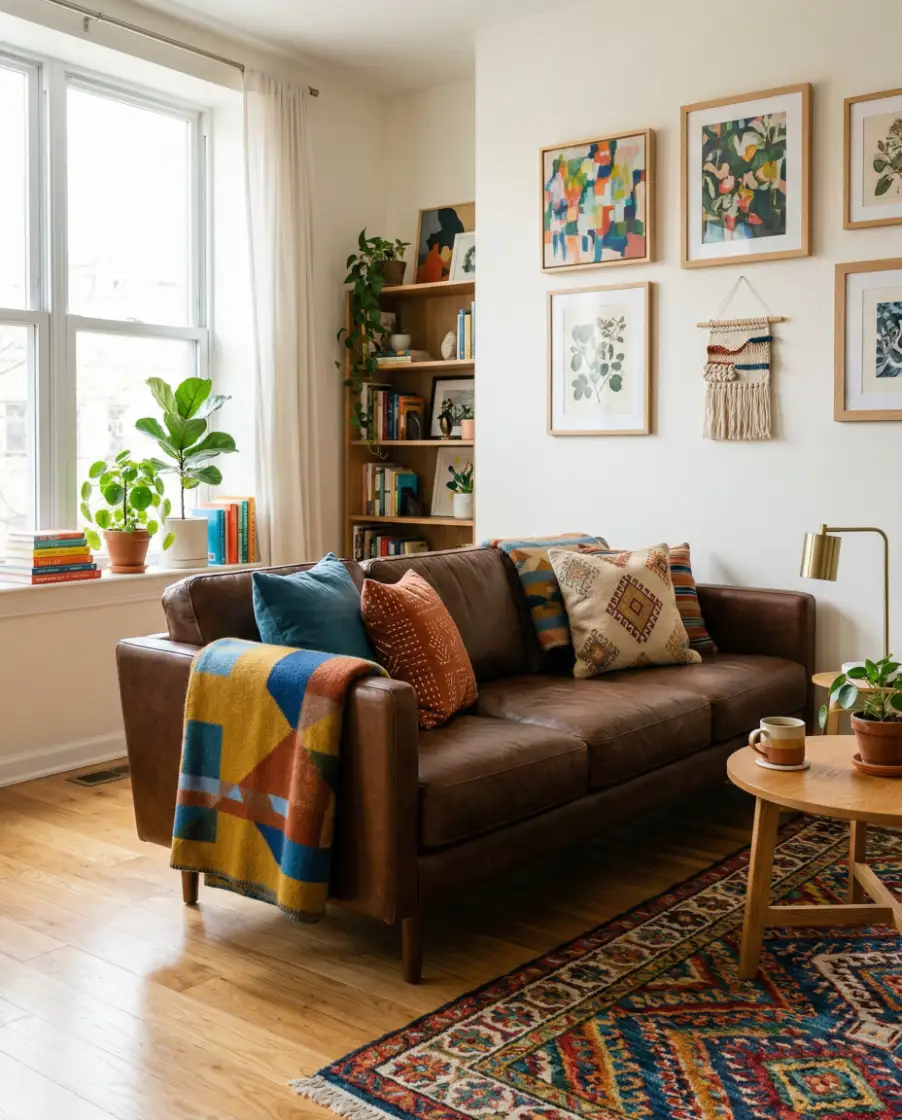 Farmhouse Cozy Brown Gathering Space 1