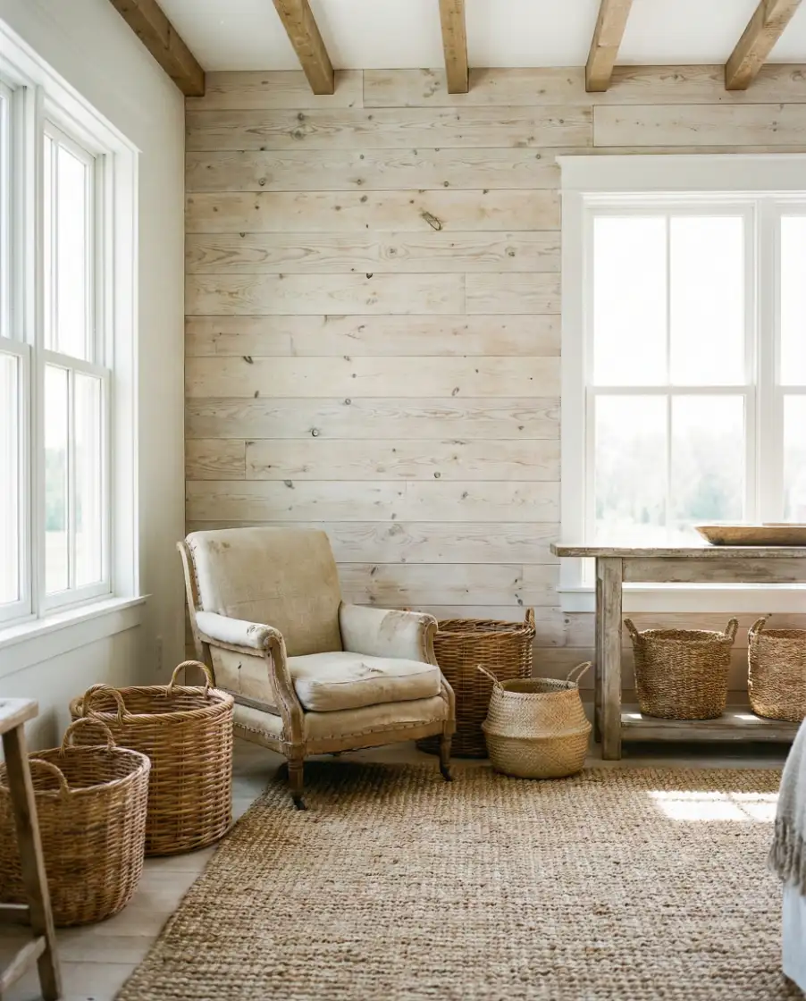 Farmhouse Whitewashed Wood 2