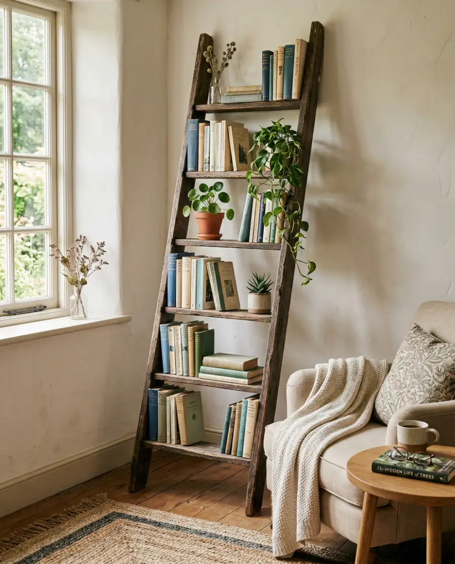 Floating Shelves Above Desks 1