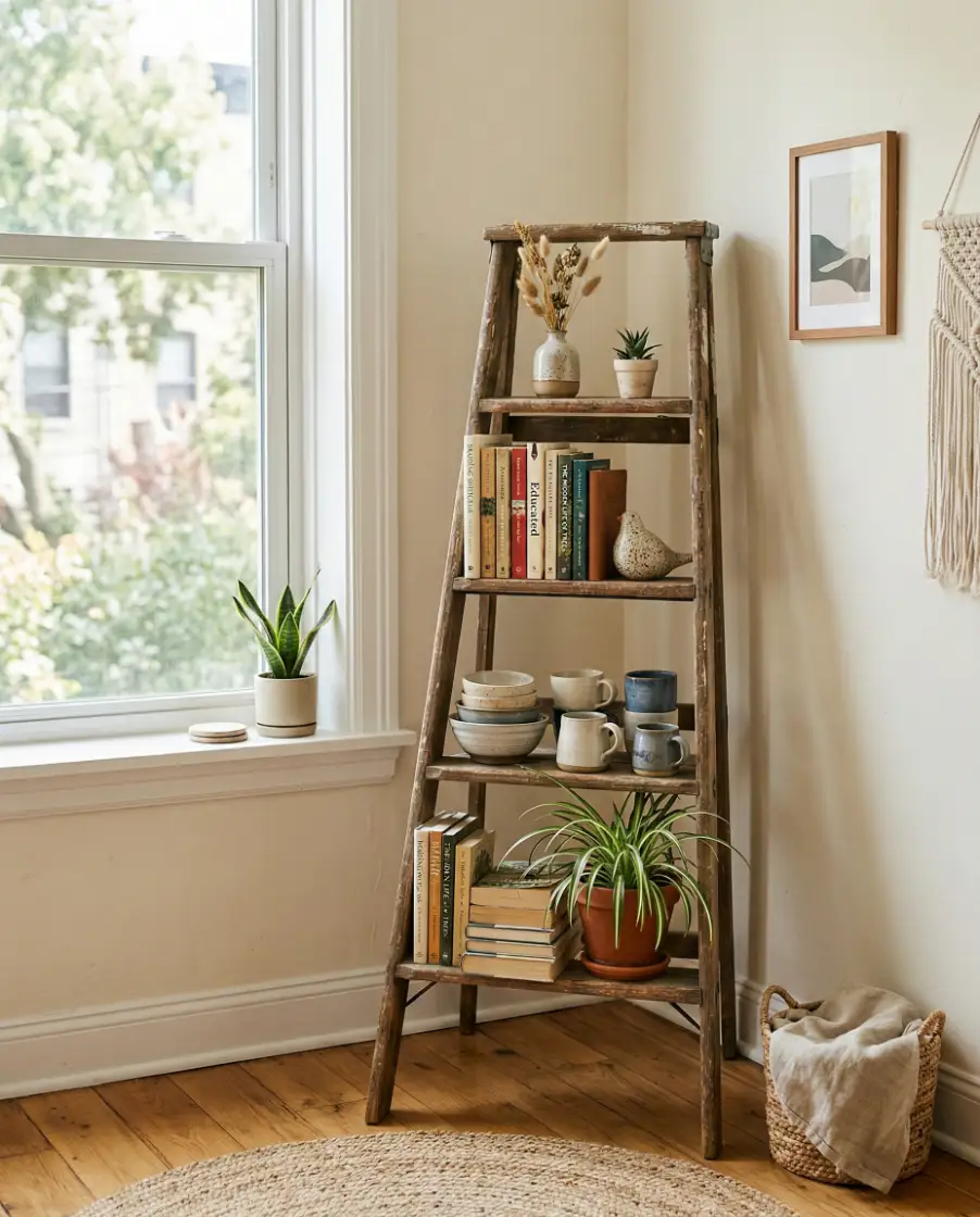 Floating Shelves Above Desks 2