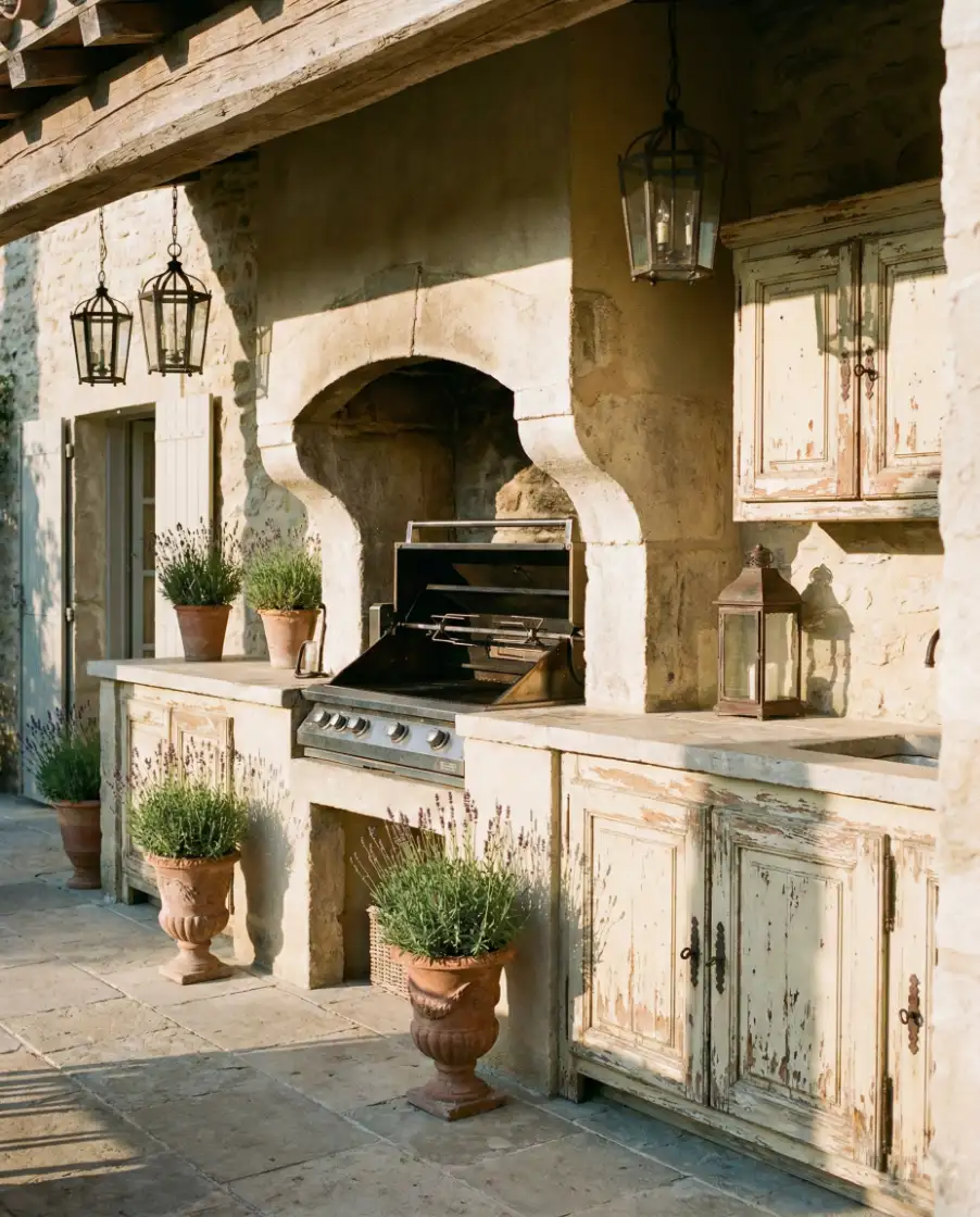 French Country Courtyard Kitchen 2