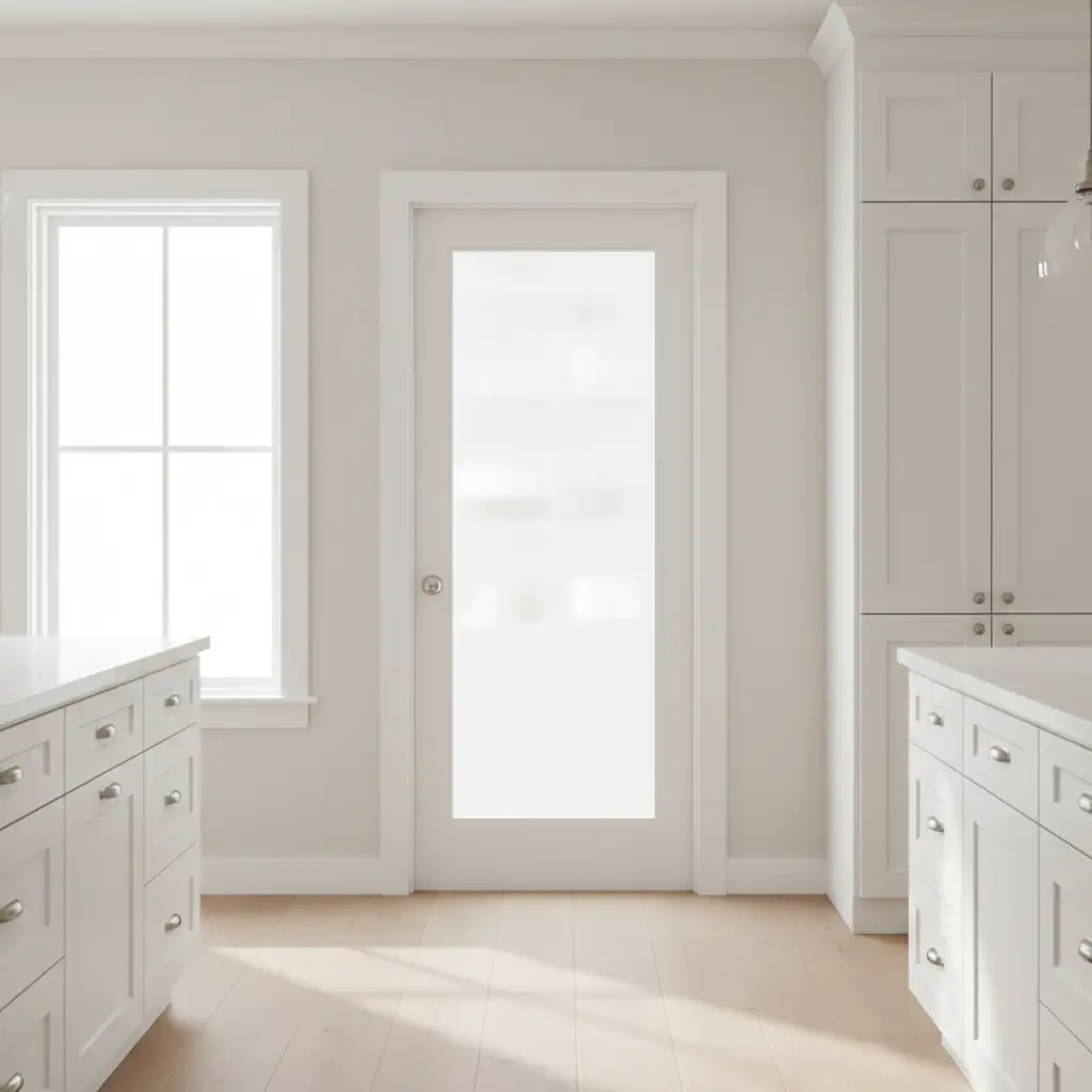 Frosted Glass Swing Door Pantry 1