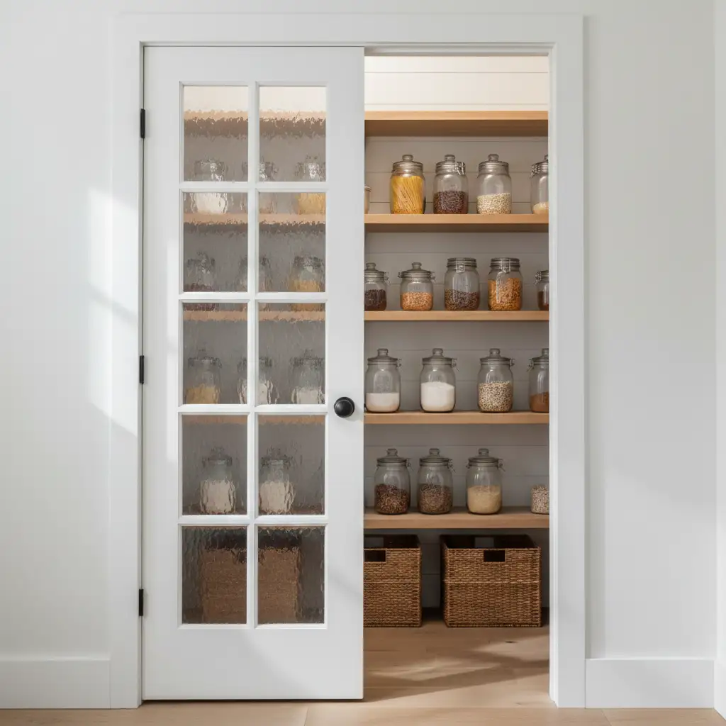 Frosted Glass Swing Door Pantry 2