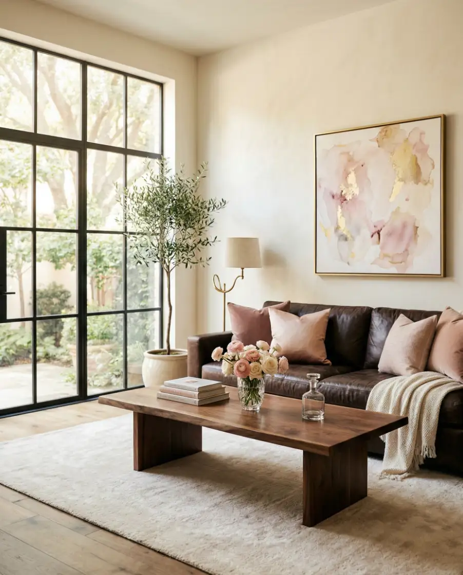 Girly Soft Pink Brown Lounge 2