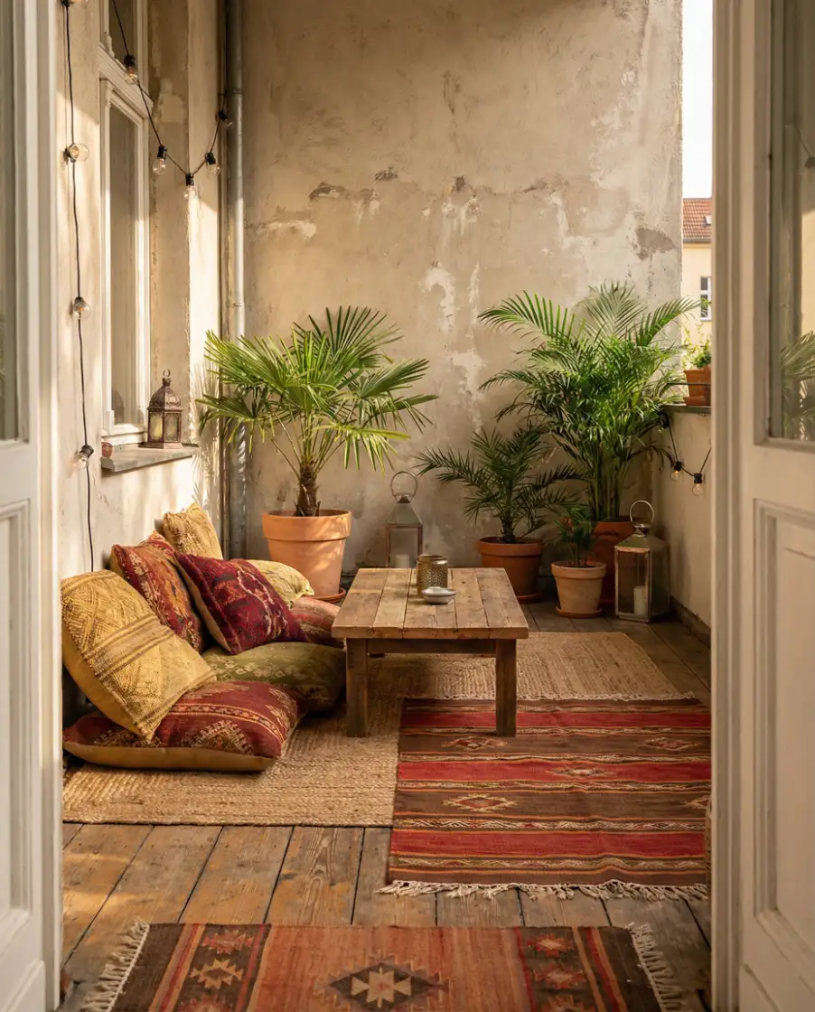Indian-Inspired Cozy Decor Balcony 2