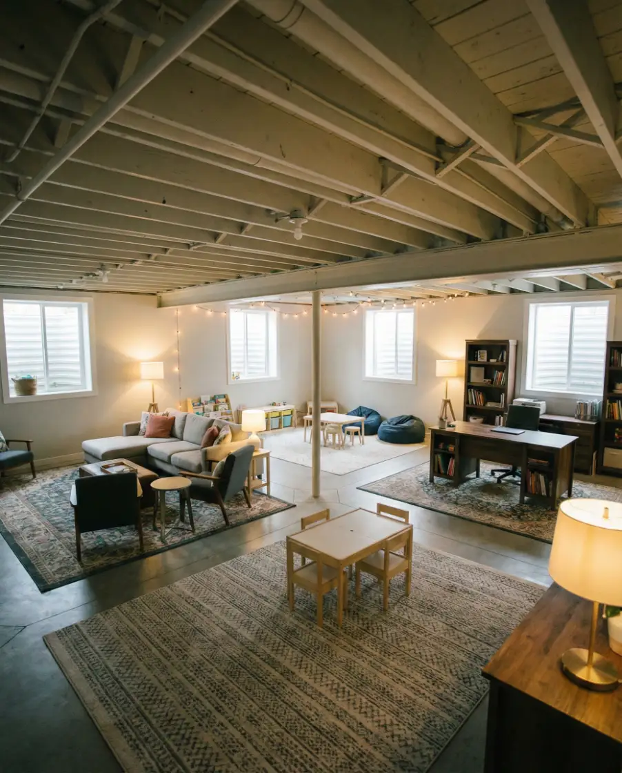 Large Open Basement with Flexible Zones 1