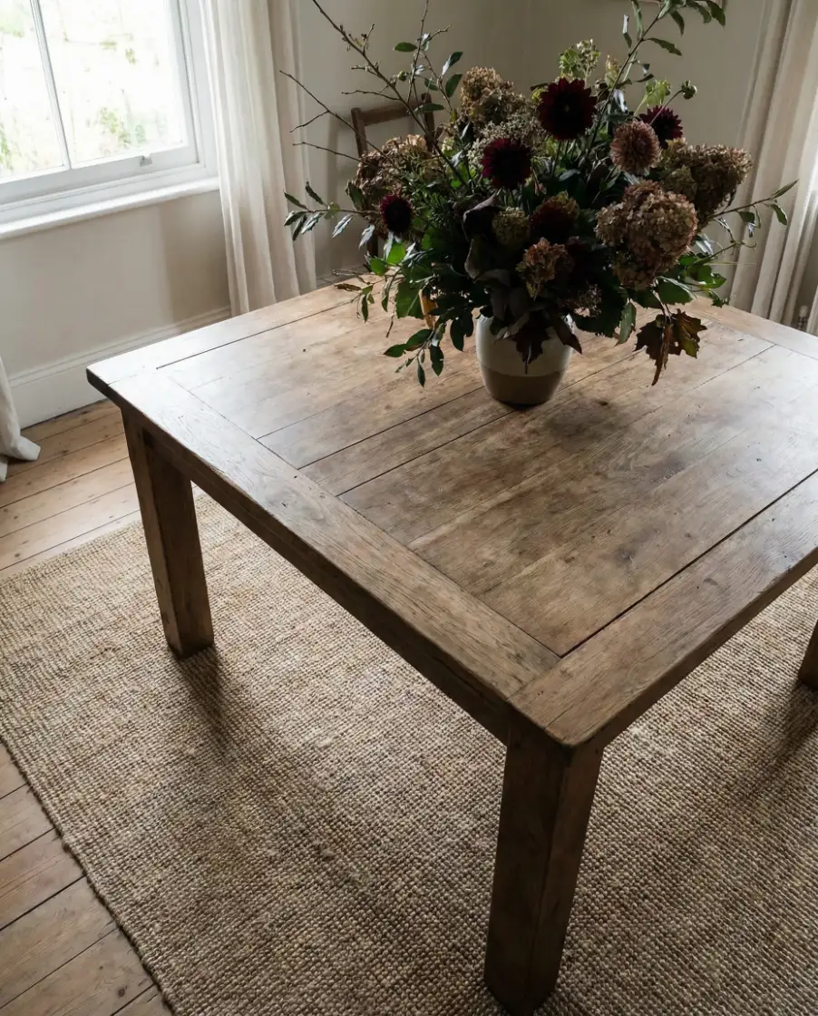 Large Square Tables with Bold Centerpieces 2