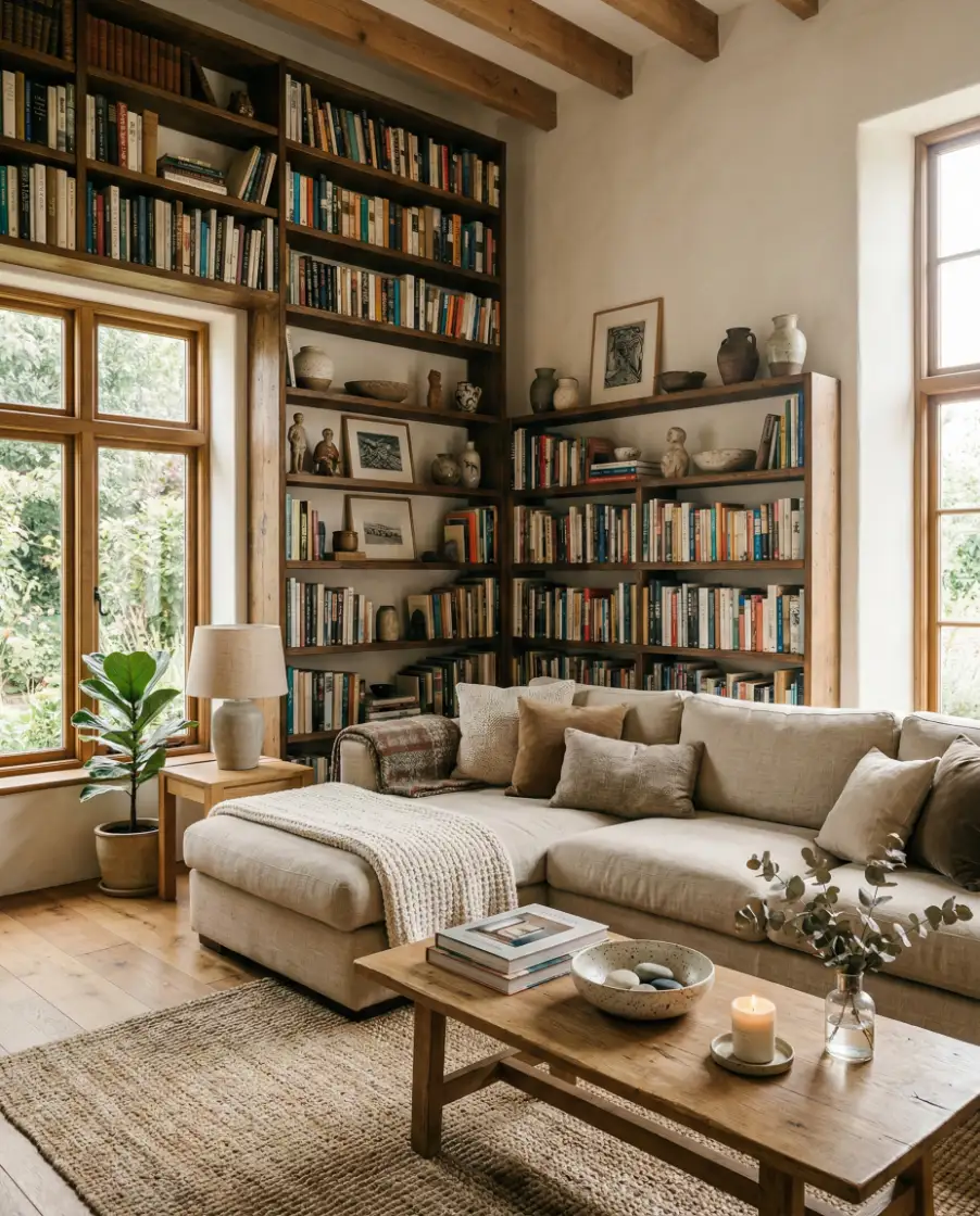 Living Room Statement Bookshelves 1