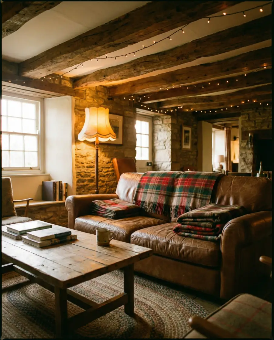 Low Ceiling Rustic Lounge with Smart Lighting 1