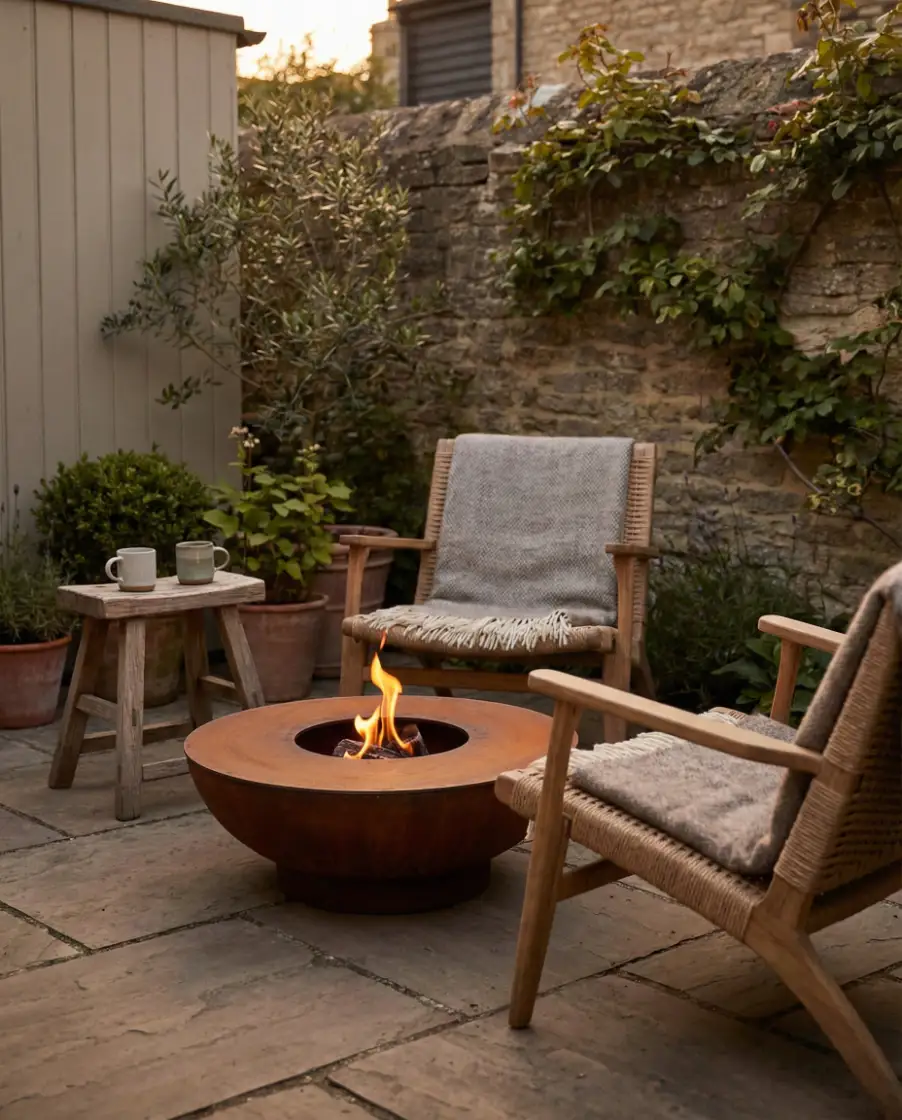 Micro Patio with Fire Bowl 2