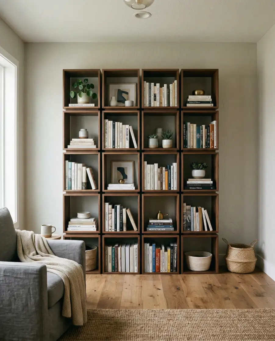 Minecraft-Inspired Cube Shelves 1