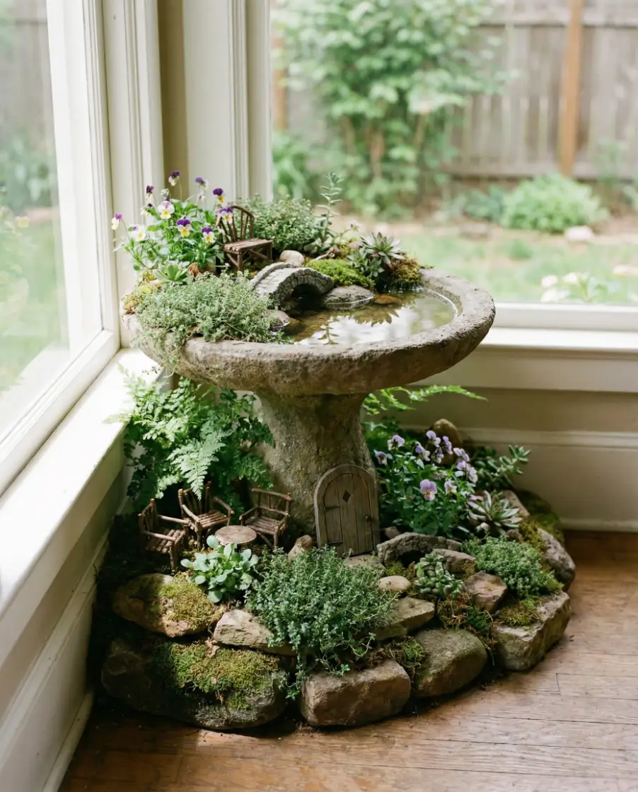 Miniature Fairy Garden in Pots 1