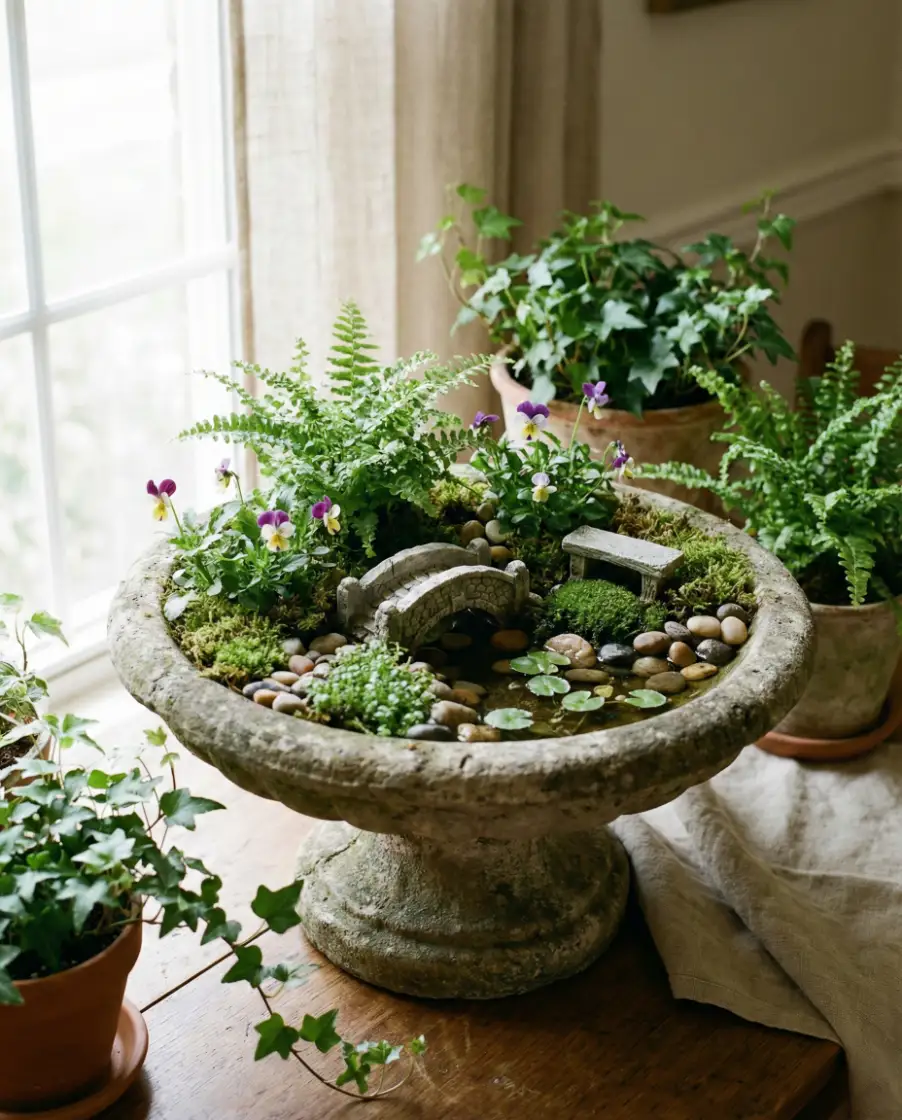 Miniature Fairy Garden in Pots 2