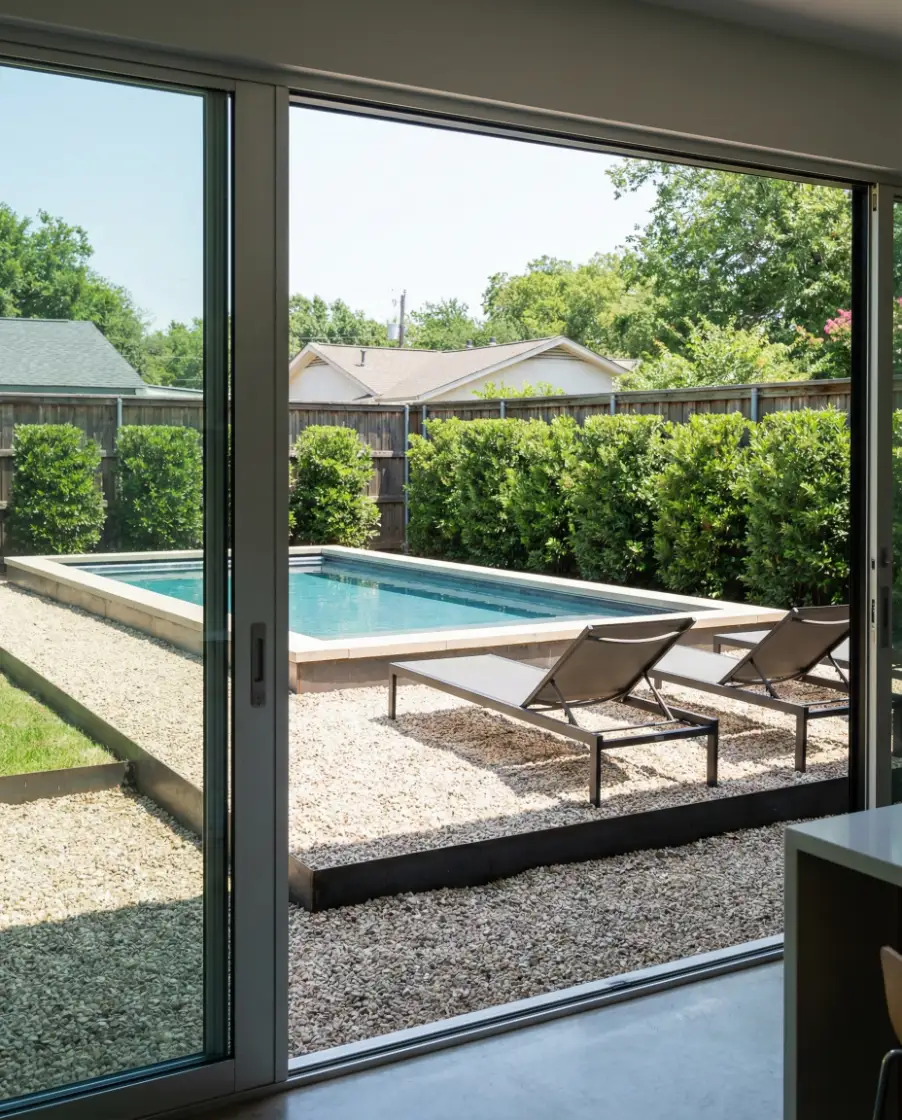 Minimalist Gravel Rectangle for Modern Yards 1