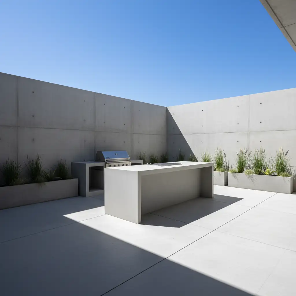 Minimalist Outdoor Kitchen Courtyard 1