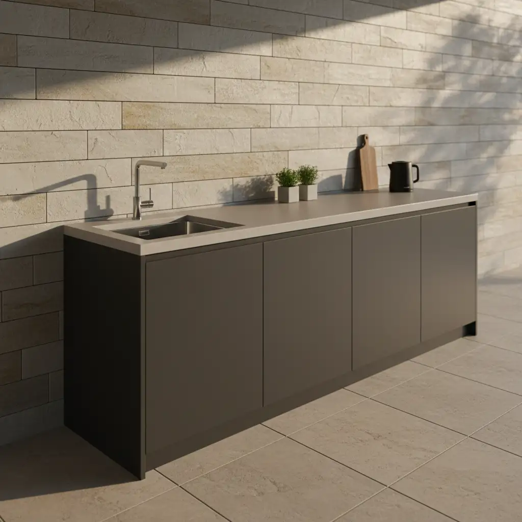 Minimalist Outdoor Kitchen Courtyard 2