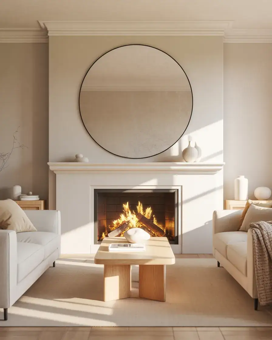 Mirror Above the Mantel 1