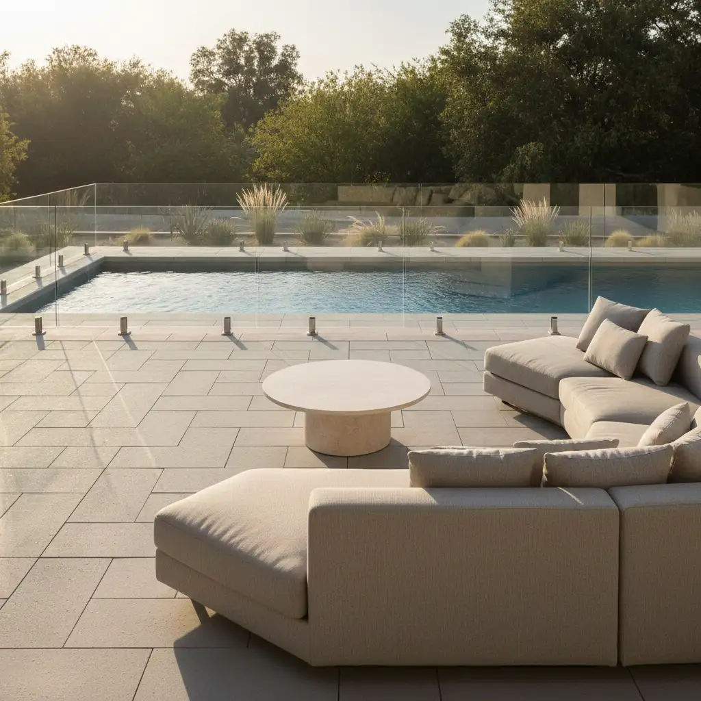 Modern Backyard Lounge with Poolside Flow 1