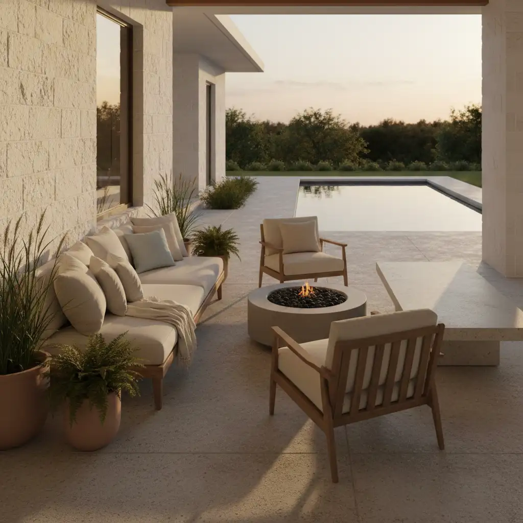 Modern Backyard Lounge with Poolside Flow 2