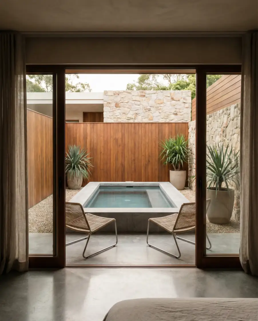 Modern Plunge Pool for Guest House Retreats 1