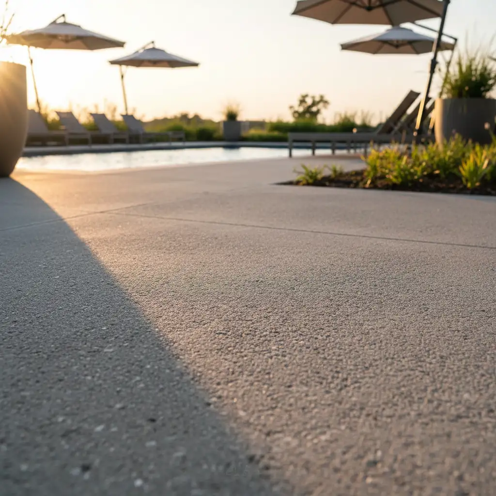 Modern Poolside Concrete Deck 2