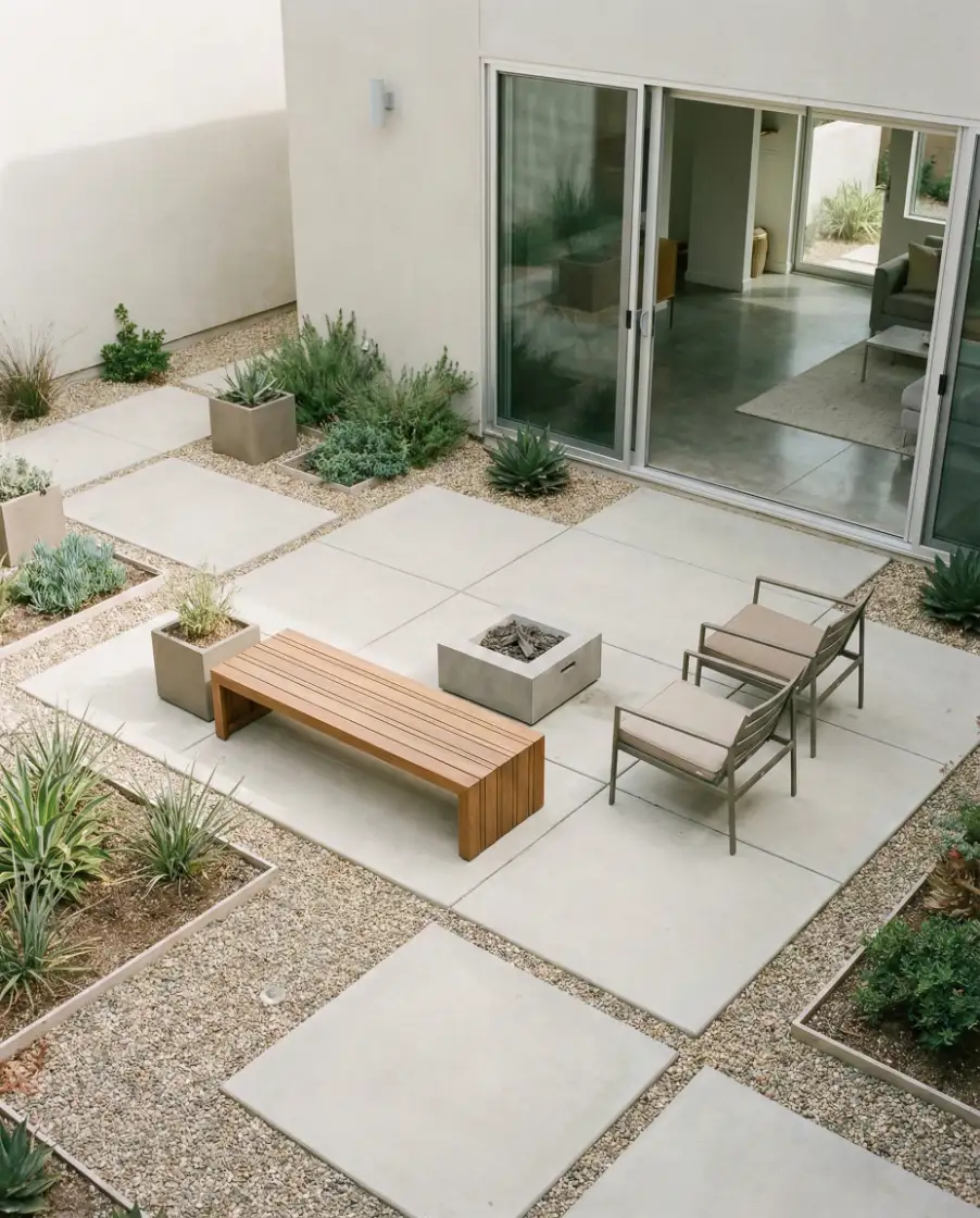 Modern Square Patio with Clean Lines 1
